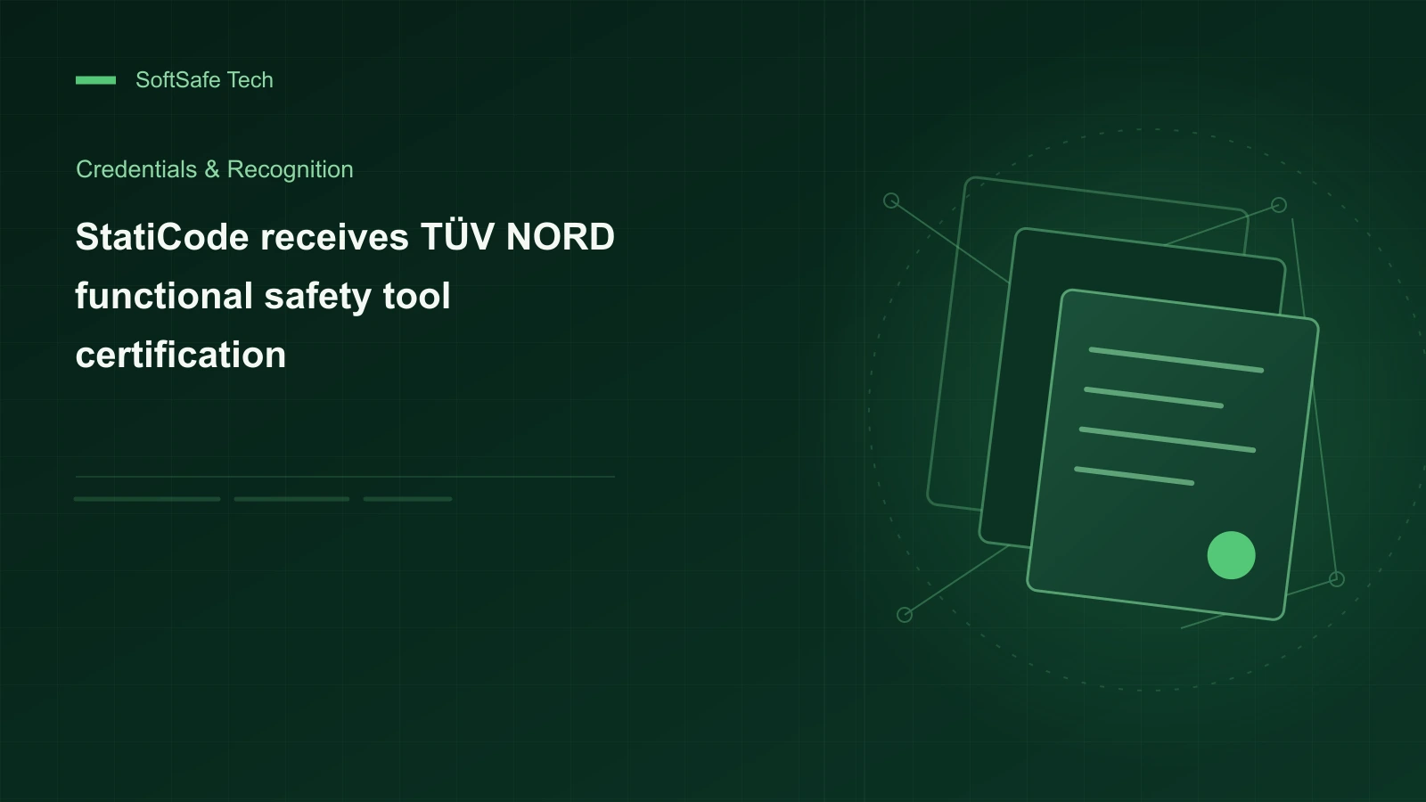 StatiCode Passes TÜV NORD Functional Safety Tool Certification